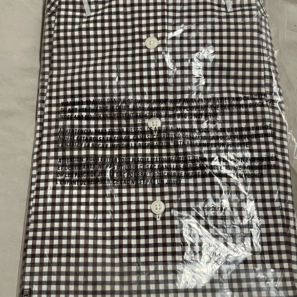 EXPRESS Mens NWT Gingham Pattern Dress Shirt XS Classic Fit - Picture 3 of 3